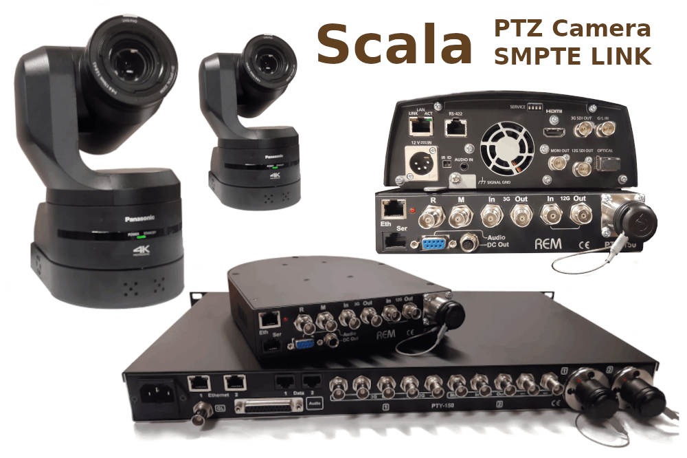 PTZ Panasonic, Cambox Scala, SMPTE PTZ